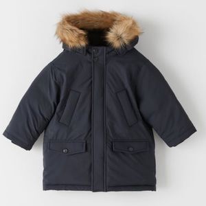 Zara Toddler Boy Navy Blue Down Jacket